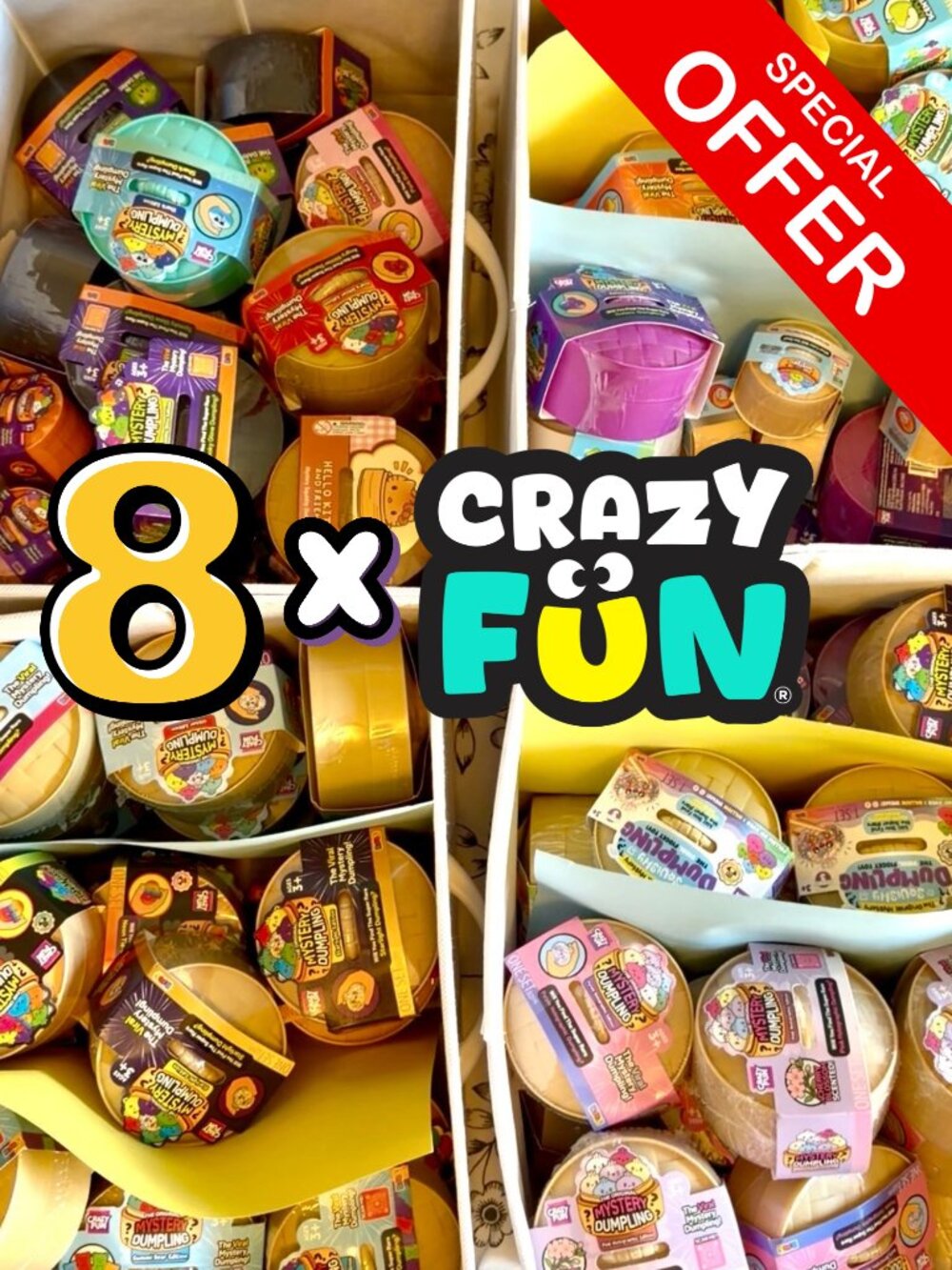 🥟✨ **SPECIAL CRAZY OFFER – LOT OF 8 ORIGINAL MYSTERY DUMPLINGS!** 😱🔥